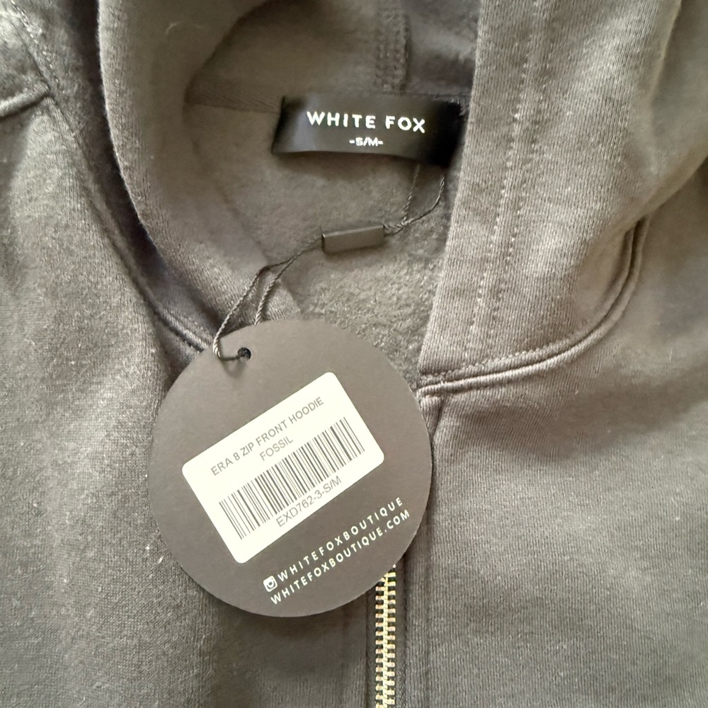 Era 8 zip front hoodie Fossil s/m - Picture 3 of 3